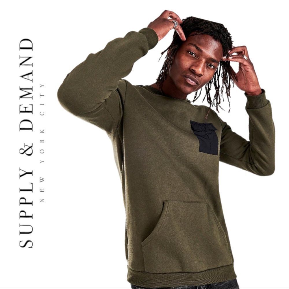 NEW Supply & Demand Men's Fortune Crewneck Pullover Sweatshirt L XL XXL
